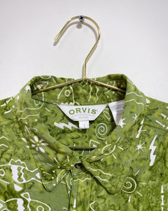 Green Tropical Button Up Shirt (L)