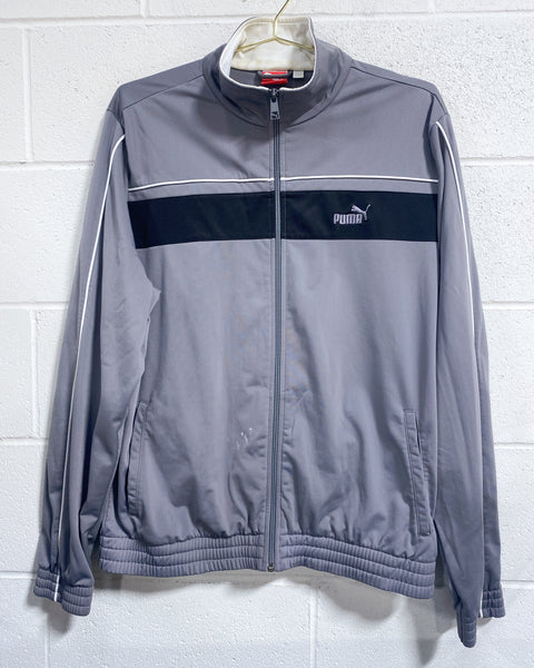 Grey and Black Puma Track Jacket (L) - As Found – Sunbeam