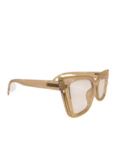 Load image into Gallery viewer, Fashionista Cat Eye Glasses with Yellow Accent
