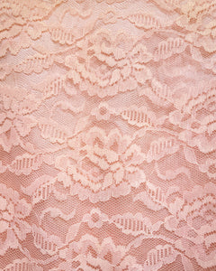 Vintage Peach Lace Blouse and Skirt Set - As Found