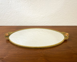 Vintage Ornate Oval Vanity Tray