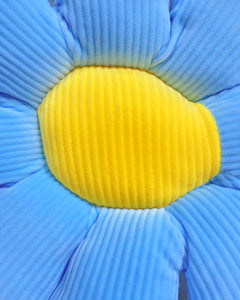 Small Baby Blue and Yellow Flower Pillow