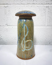 Load image into Gallery viewer, Tall Stoneware Vessel with Lid, Signed
