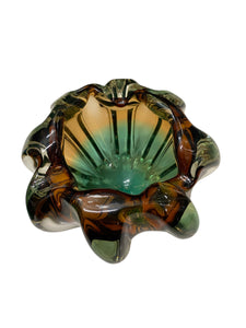 Small Green and Amber Murano