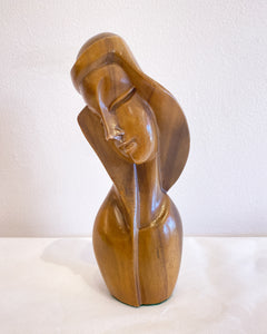 Vintage Wooden Sculptural Woman