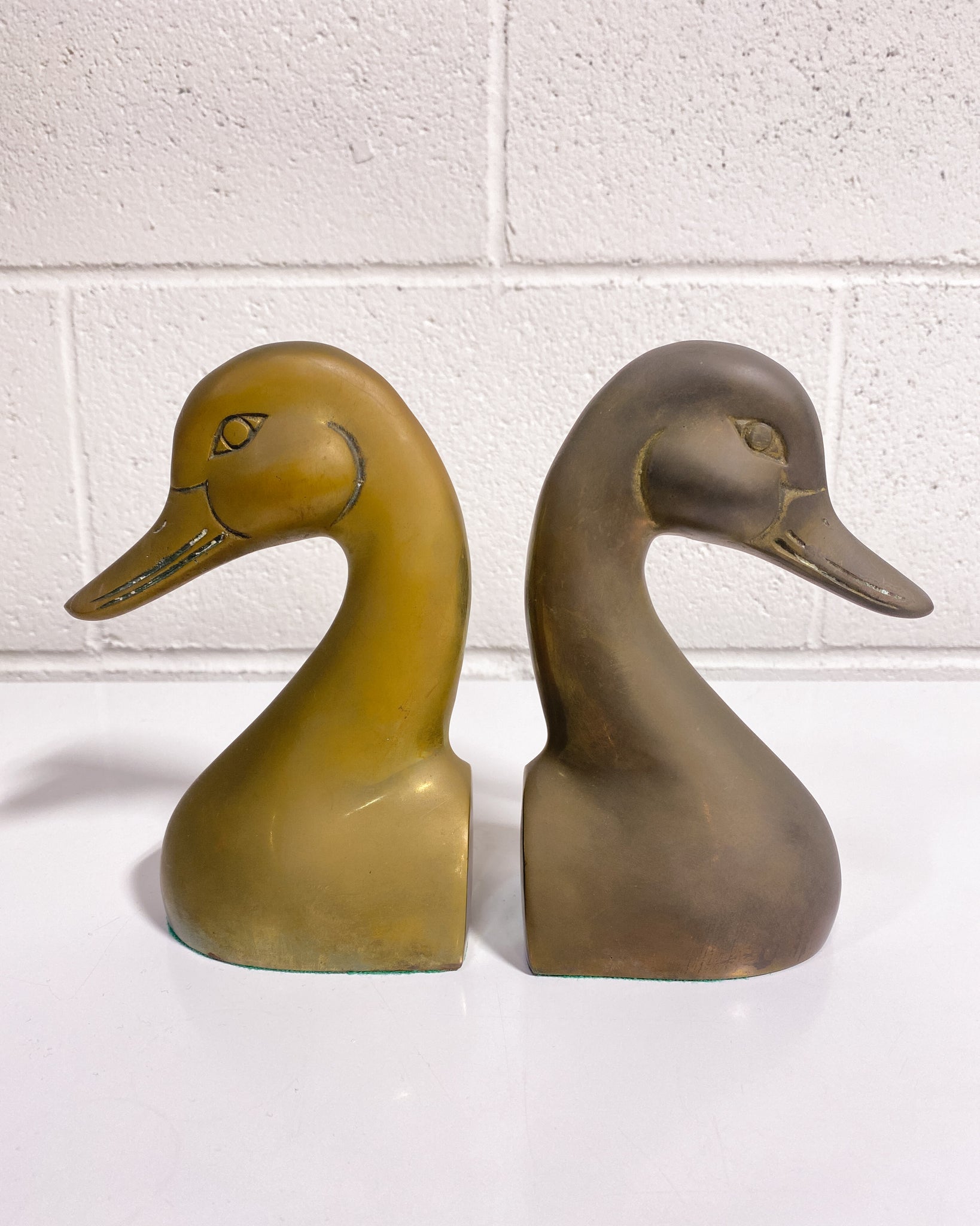 Brass Duck Bookends