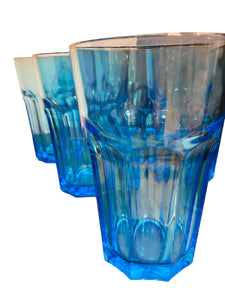 Set of Six Blue Tumblers