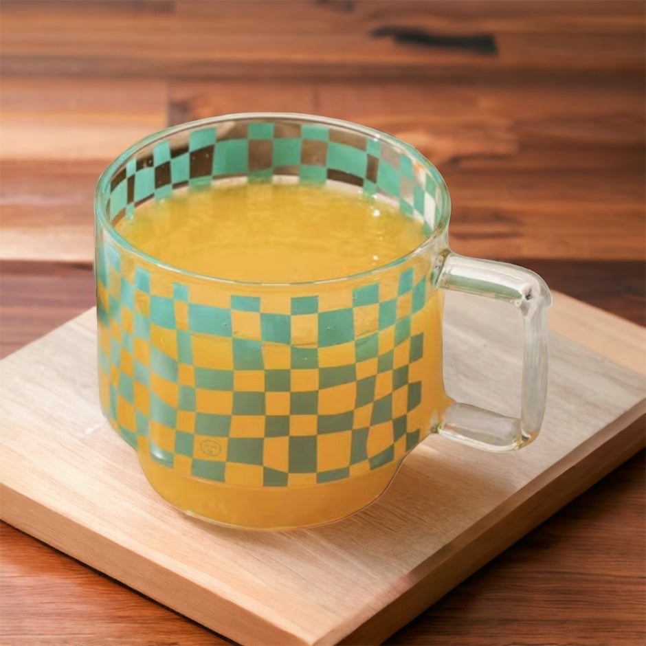 Green Checkered Cup