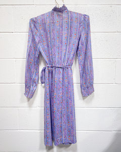 Vintage Sheer Lavender Floral Dress