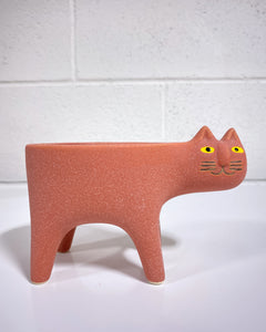 Modernist Terracotta Cat Planter