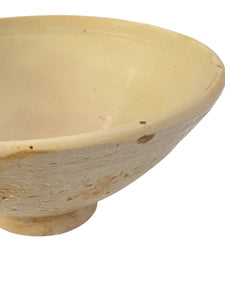 Cream Glazed Hagi Style Bowl