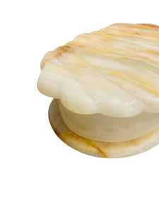Alabaster Shell Trinket Box