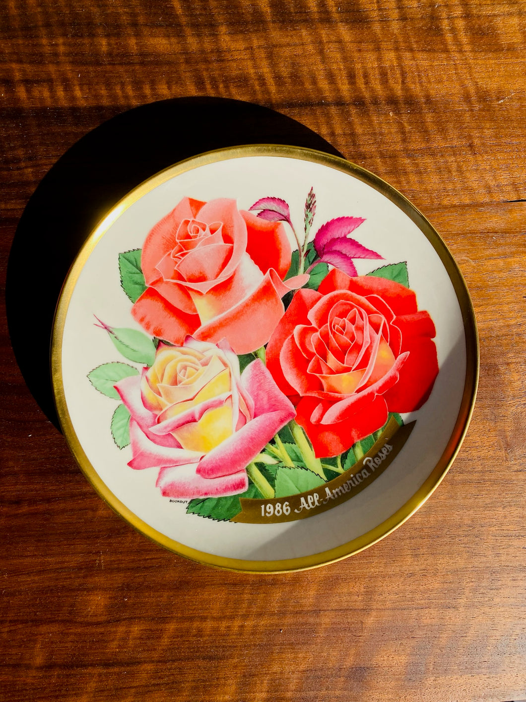 All American Multicolor Roses by Gorham Plate