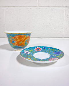 Porcelain Teacup with Coaster