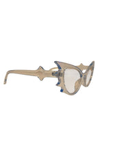 Load image into Gallery viewer, Transparent Periwinkle Blue Bat Girl Fashion Glasses
