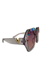 Load image into Gallery viewer, Rainbow Rhinstone on hexagonal frame
