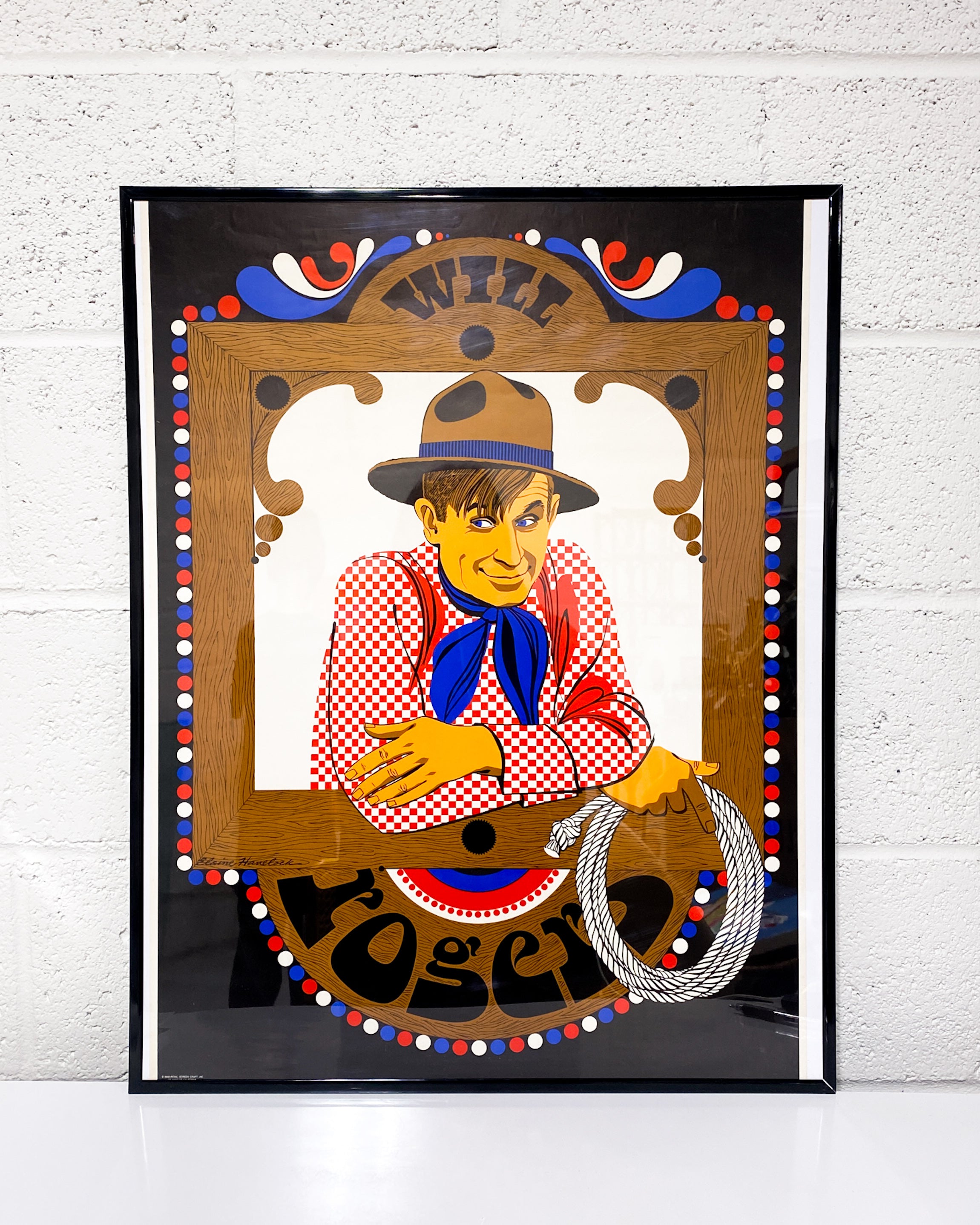 Will Rogers Poster by Elaine Havelock (1968) – Sunbeam Vintage