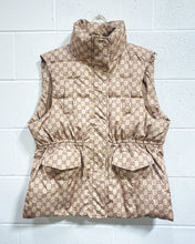 Load image into Gallery viewer, Tan and Brown Down Puffer Vest (M)
