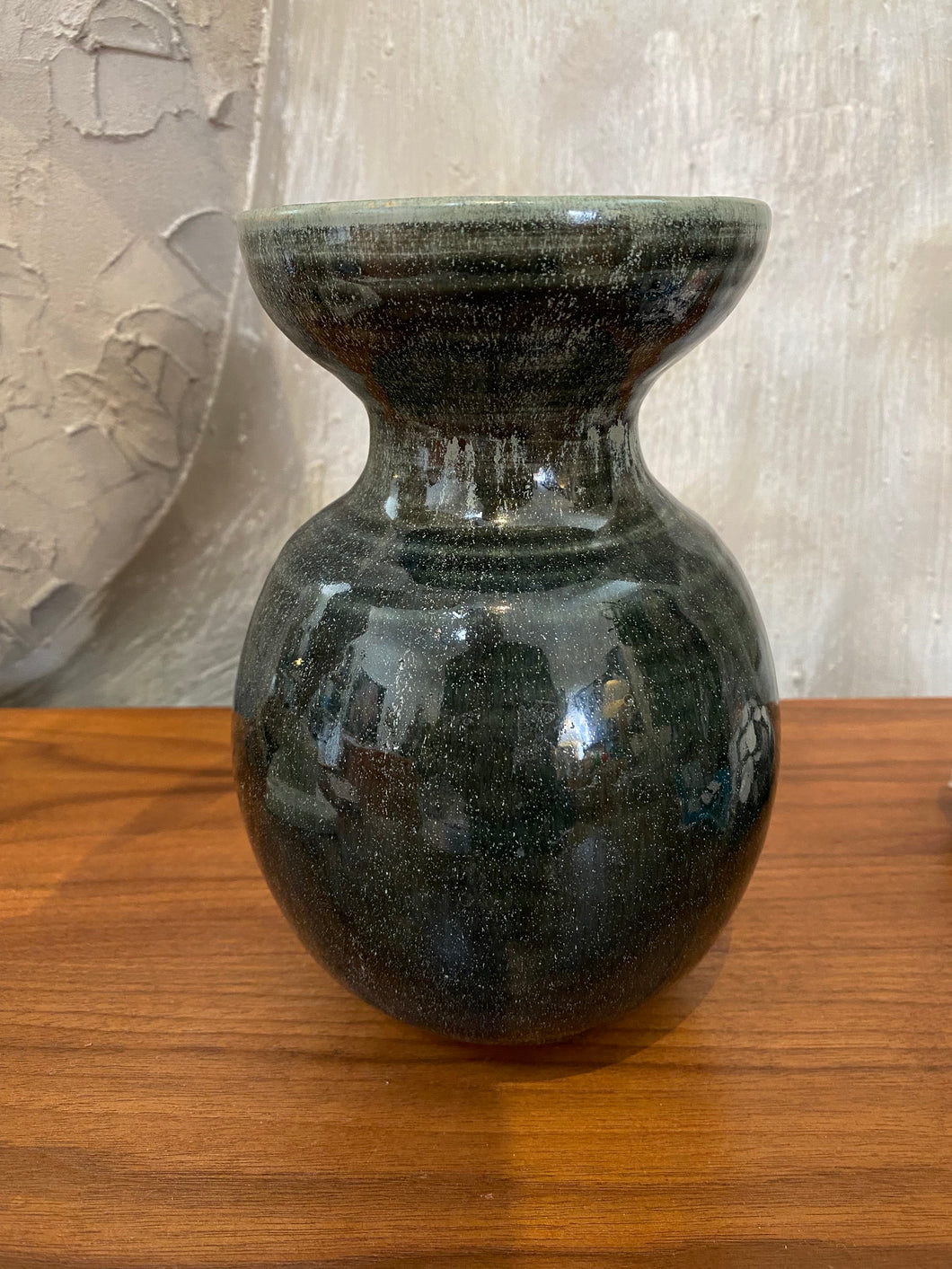 Seafoam teal Glaze Pottery Vase