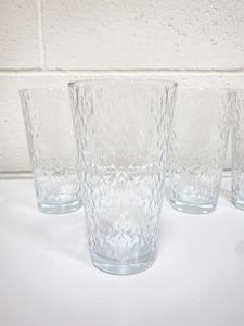 Vintage Set of 4 Crinkle Glasses