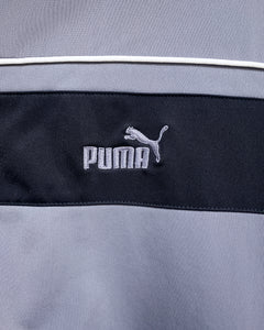 Grey and Black Puma Track Jacket (L) - As Found
