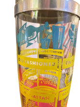 Load image into Gallery viewer, 1950s Large Cocktail Shaker Turquoise and Yellow
