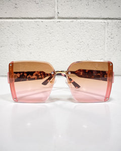 Rose Colored Sunnies with Patterned Sides