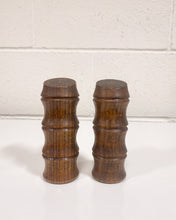 Load image into Gallery viewer, Vintage Sculpted Wood Salt and Pepper Shakers
