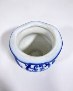 Mini Floral Blue and White Vase