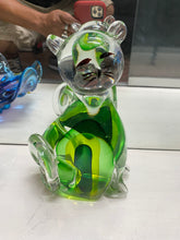 Load image into Gallery viewer, Large Green Somersso Murano Cat
