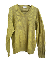 Load image into Gallery viewer, Avacado Green Cable Knit Monti Sweater Made in Italy
