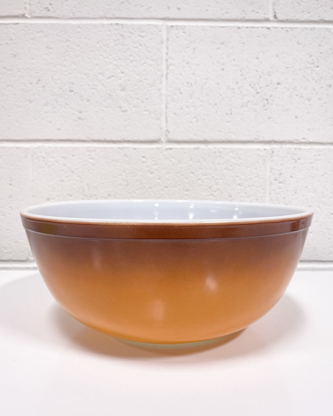 Large Vintage Orangey Brown Pyrex Bowl