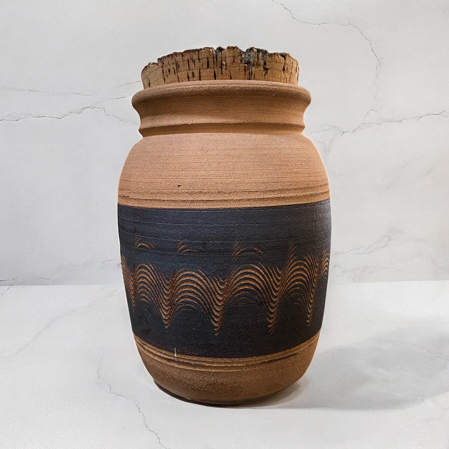 Signed Studio Pottery with Cork Lid