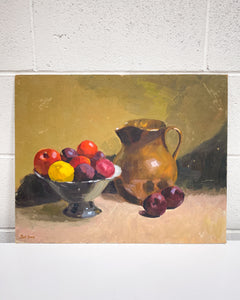 Vintage Still Life Oil Painting of Fruits by Ben Brady
