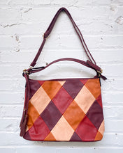 Load image into Gallery viewer, Leather Patchwork Purse in Reds

