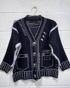 Black Pop Art Cardigan