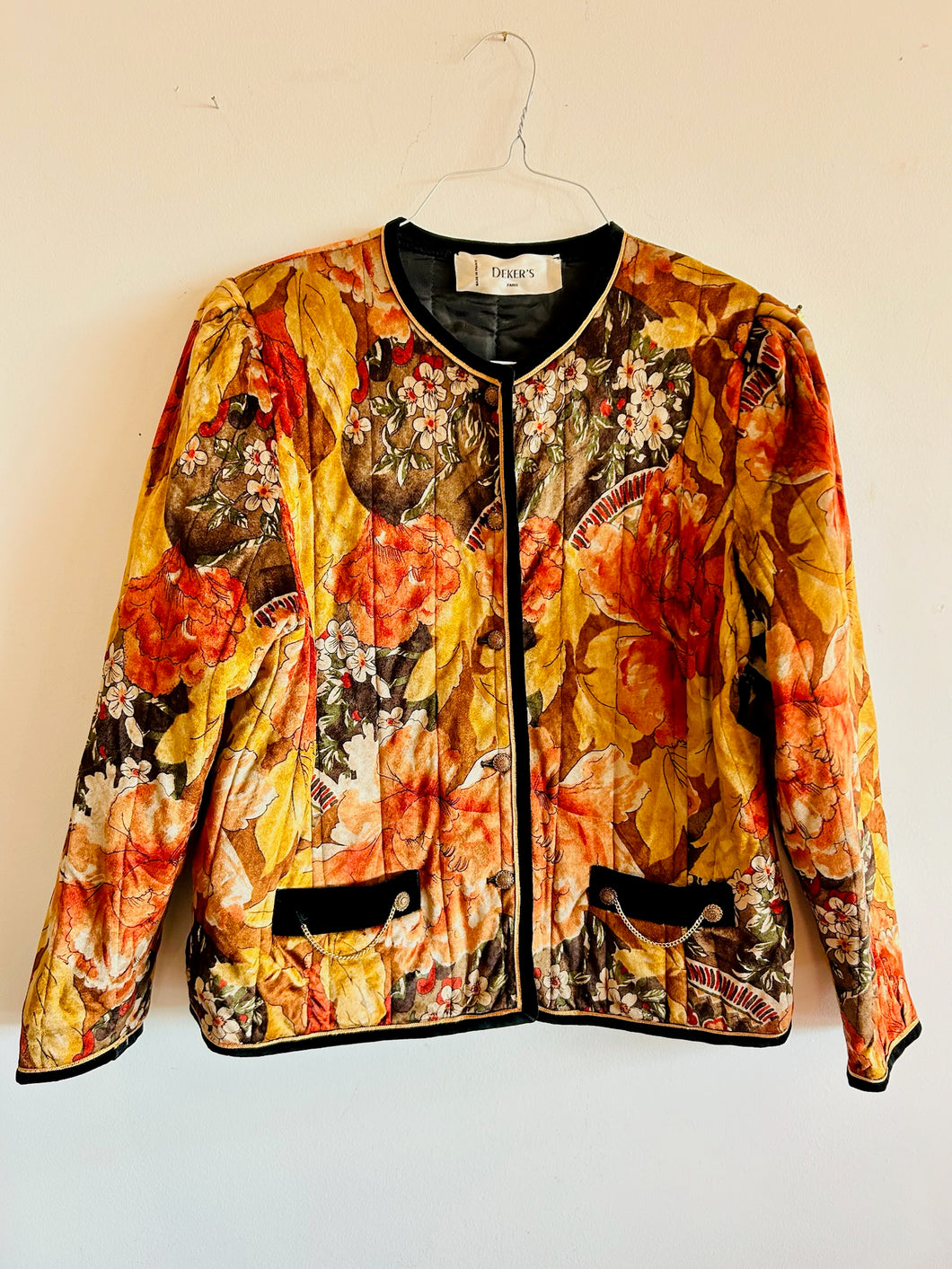 Deker’s Paris Flowered Dinner Overcoat Jacket