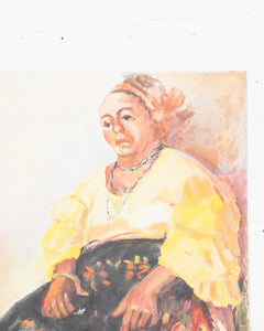 Woman Sitting Oil Painting