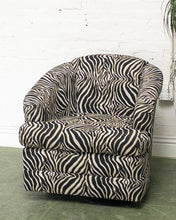 Load image into Gallery viewer, Zebra Print Post Modern Vintage Club Chair
