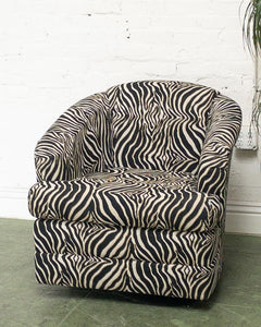 Zebra Print Post Modern Vintage Club Chair