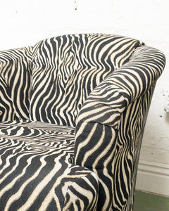 Zebra Print Post Modern Vintage Club Chair