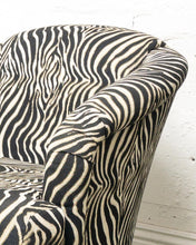 Load image into Gallery viewer, Zebra Print Post Modern Vintage Club Chair
