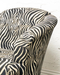 Zebra Print Post Modern Vintage Club Chair