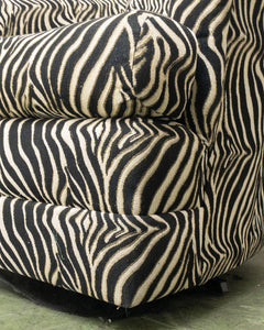 Zebra Print Post Modern Vintage Club Chair