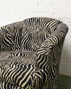 Zebra Print Post Modern Vintage Club Chair