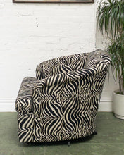 Load image into Gallery viewer, Zebra Print Post Modern Vintage Club Chair

