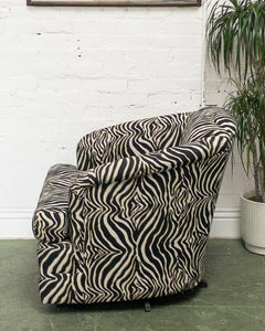 Zebra Print Post Modern Vintage Club Chair