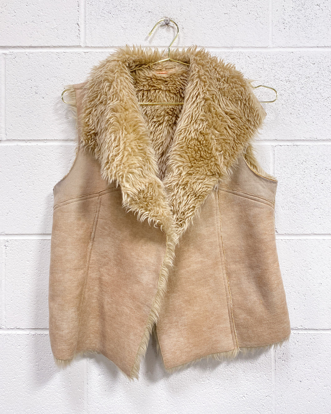 Faux Suede and Furry Vest (M)