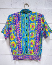 Load image into Gallery viewer, Vintage Colorful Blouse with Elastic Waist (S)
