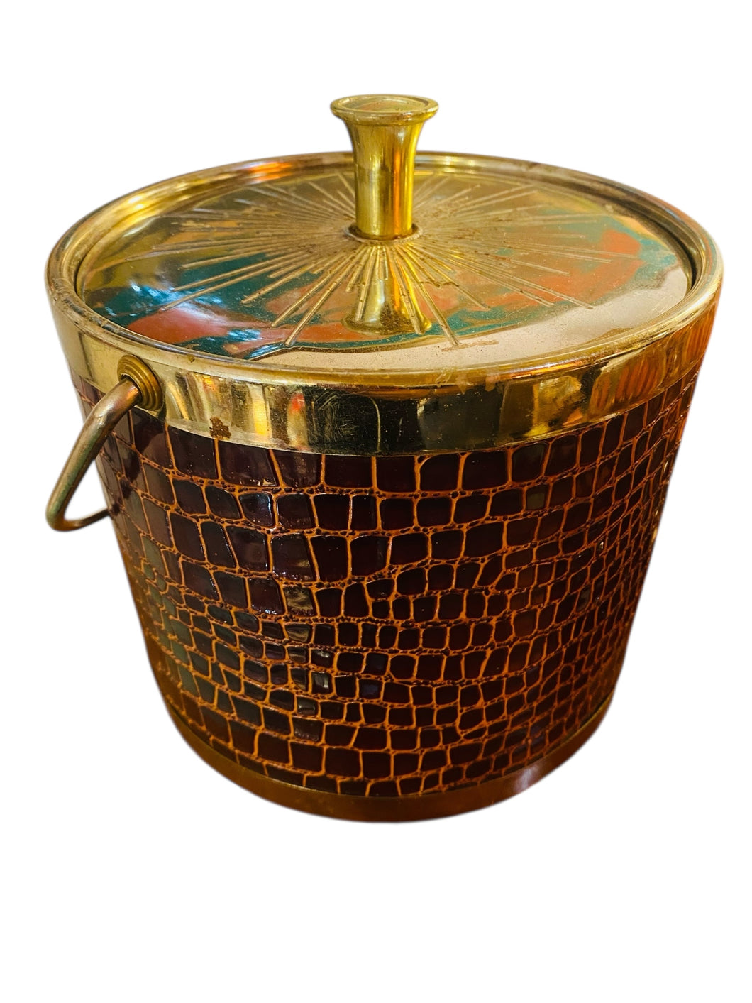 Faux Alligator Ice Bucket